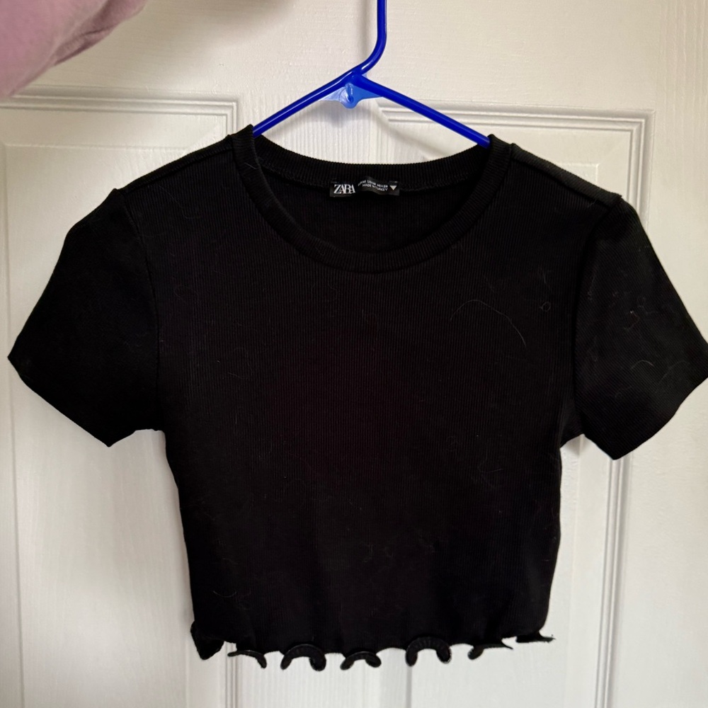Zara Black Crop Top